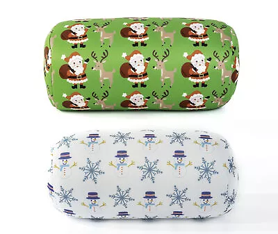 Mushy Pillows Microbead Roll Pillow Winter Patterns Combo Pack 2 Pillows - Santa • $14.79