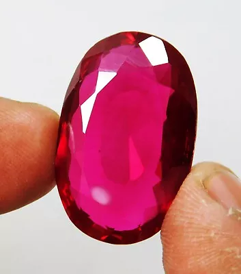 43.40 Cts Natural Oval Cut AAA+++ Mozambique Red Ruby Loose Gemstone ! • $21.32