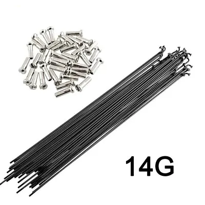 36Pcs 14G Bicycle Spokes With Nipples 170mm-290mm Stainless Steel Bicycle • $17.24