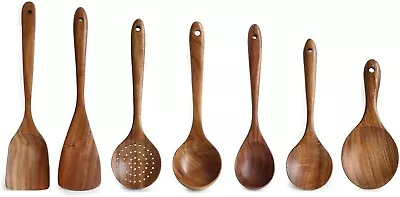 Wooden Utensils Set For Kitchen Messon Handmade Natural Teak Cooking Spoons • $44.84