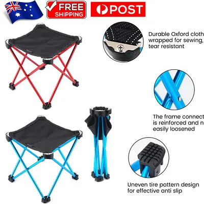 Outdoor Camping Picnic Carry-on Chair Folding Fishing Stool Ultralight Backless • $12.41