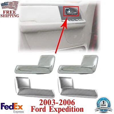 Front & Rear Interior Door Handles Chrome LH&RH For 2003-06 Ford Expedition 4Pcs • $42.97