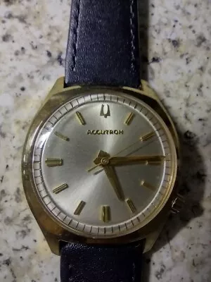 Bulova Accutron 218 10k GP Vintage Watch With NEW LEATHER Band 1972 • $119