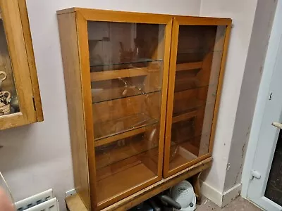 £125 • Buy Beaver And Tapley Teak Glass Display Cabinets X 2.