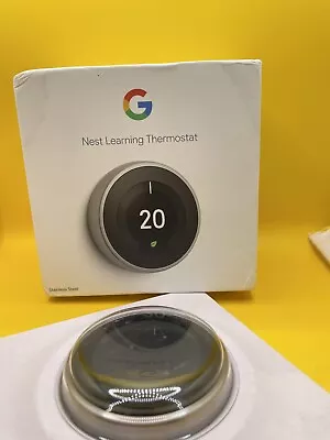 Google Nest Learning Thermostat (3rd Generation) Smart Thermostat -stainless • £85