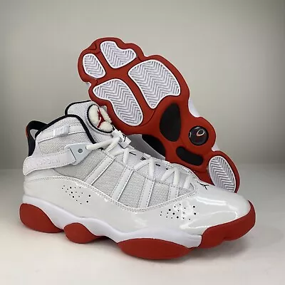 Men Jordan 6 Rings White/ University Red/ Black 322992-160 • $79.99