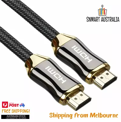 Premium Gold Plated Braided 4K HDMI Cable Ultra HD V2.0 High Speed 1m To 20m • $14.43