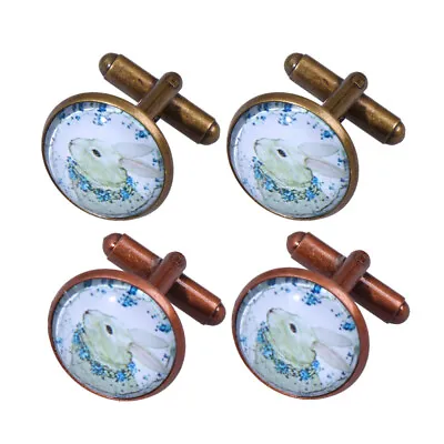 £5.14 • Buy  2 Pairs Man Cuff Links Eater Accessories Bunny Cufflinks Women’s Gifts