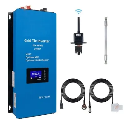 £642.97 • Buy Wind Grid Inverter 2000W Sensor Turbine Generator WiFi Monitor Discharge Battery