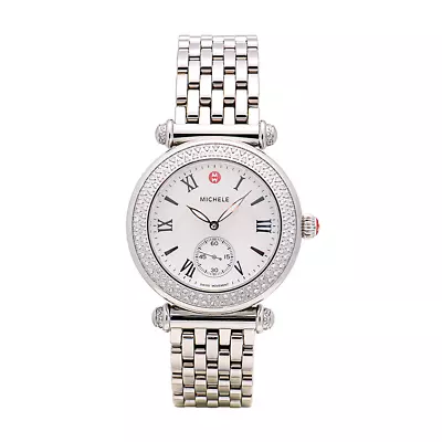 Michele Caber Diamond White MOP Dial Diamond Bezel 37mm Quartz Retail: $1895 • $760