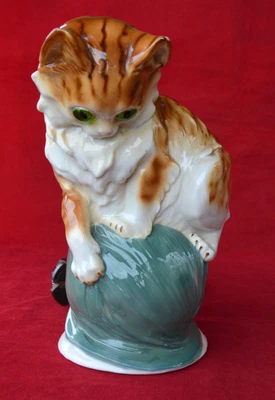 $155 • Buy Antique Vintage German Cat Perfume Porcelain Lamp DRGM Rare