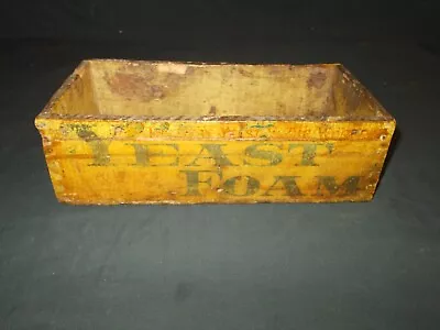 Vintage Yeast Foam Wood Crate W/ Dovetail Corners • $12.99
