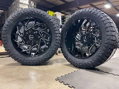 6 22  8x200 Fuel Runner D741 Dually Wheels 33 AT Tires Ford Super Duty F350 F450 • $4749.05