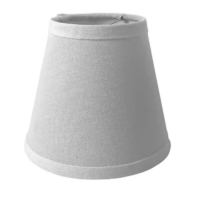 Mini Lamp Shade White Fabric Clip-on 5 H X 6 W • $10.99