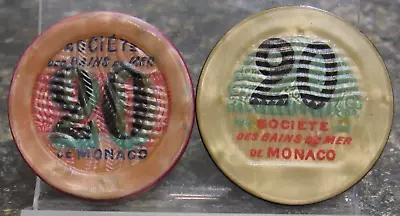 Pair Societe Des Bains De Mer $20 SBM Casino Chip Monaco • $49