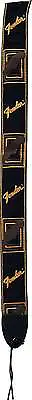 Genuine Fender® 2  Monogrammed Black/Yellow/Brown Guitar Strap 099-0681-000 • $12.74