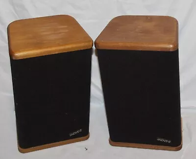 Set Of 2 Advent Mini Advent Bookshelf Indoor Outdoor Wooden Vintage Speakers • $75