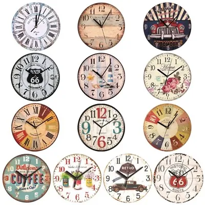 Wall Wooden Clocks Brief Design Home Cafe Office Wall Decor 9inch • £14