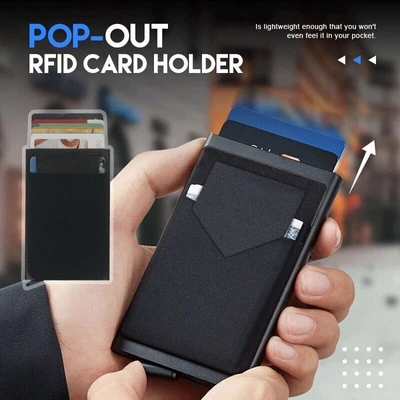 £6.99 • Buy RFID Wallet Credit Card Holder Protector Metal Blocking Slim Money Men Pocket
