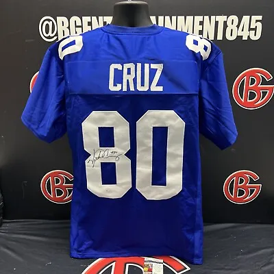 Victor Cruz Signed New York Giants Blue Jersey Autographed JSA Super Bowl Champ • $229