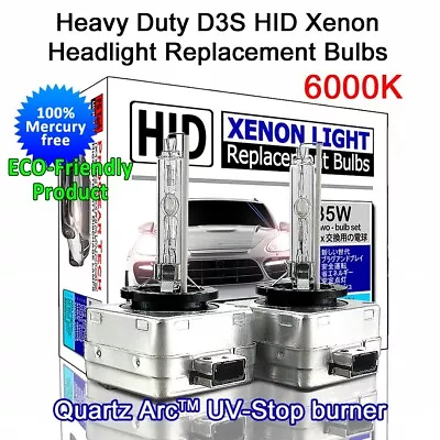 D3S D3R 6000K NON-Mercury Heavy Duty OEM HID Xenon Headlight Replacement Bulbs • $50.26