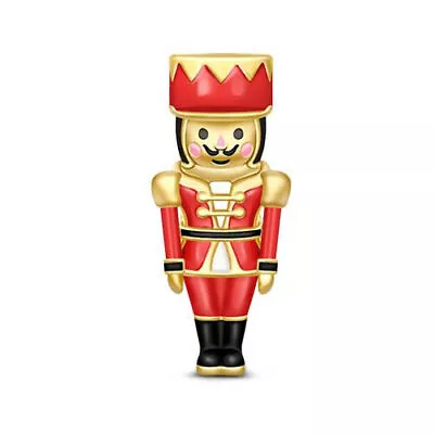 £13.99 • Buy Rose Gold Soldier Nutcracker Christmas Charm Genuine Sterling Silver 925 Bead