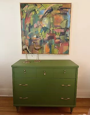 Mid Century  Lowboy Dresser Sage Green. Shipping Available • $550