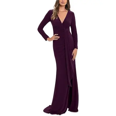Betsy & Adam Womens Purple Ruched Long Evening Dress Gown 6 BHFO 2840 • $69.99