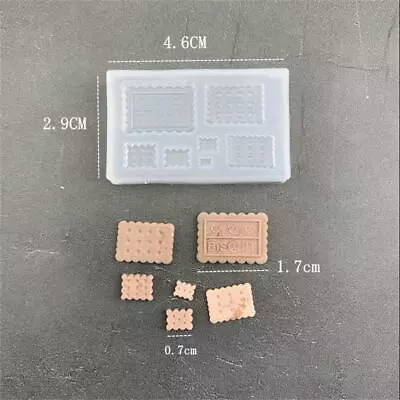 2PC 1:12 Scale Dollhouse Miniatures Biscuit Cookie Bakery Silicone Molds DIY • $5.84