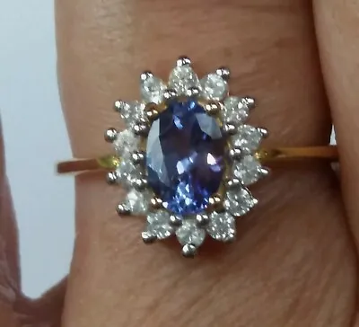 TANZANITE RING - Certificated AAA In 9ct Gold - Gorgeous Genuine Gems - New  • £257