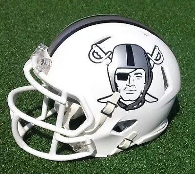 Las Vegas / Oakland Raiders White Concept Football Mini Helmet • $51