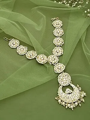 Indian Bollywood Gold Plated Kundan Choker Bridal Tikka Tika Mang Jewelry Setda • $26.59