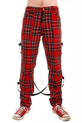 Tiger Of London Tartan UK Bondage Pants Punk • £39.99