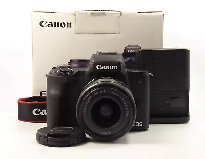 CANON EOS M50 MARK II 4K 24.1MP MIRRORLESS CAMERA + 15-45mm IS STM LENS *MINT* • £479.99