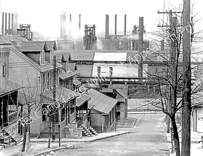 1935 Steel Mill And Houses Bethlehem PA Vintage Photograph 8.5  X 11  Reprint • $14.84