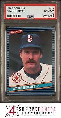 1986 Donruss #371 Wade Boggs Red Sox Hof Psa 10 B3898876-053 • $84.99