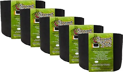 5 Smart Pots 3 GALLONS Aeration Pot Fabric Container Pack Of 5 • $20