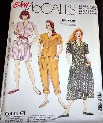 Vtg McCall's Pattern 0022 Dress Romper Jumpsuit Miss & Petite Size 10-20 Uncut • $4