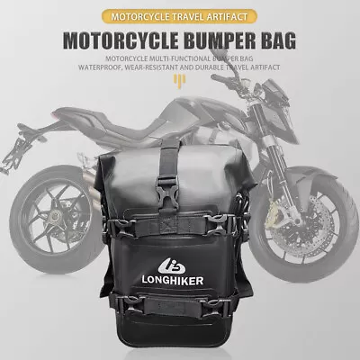 Motorcycle Roll Bumper Bag 5L-8L Motor Travel Luggage Motor Pannier Bag Black • $33.24