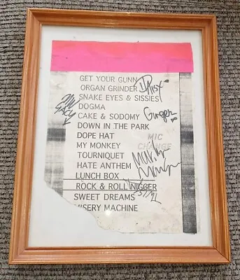 1996 MARILYN MANSON CONCERT Set List SIGNED All 5 Original Members AUTOGRAPHED • $999.99