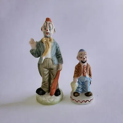 $13.95 • Buy Vintage Ceramic Clown Figurines Set Of 2