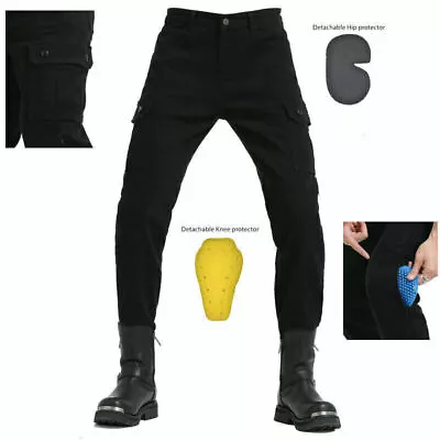 Mens Male Motorcycle Jeans Summer Pants Breathable Trousers CE Armour Protective • $73.97