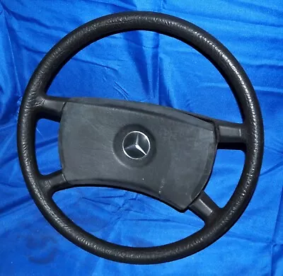 1974-1980 Mercedes W116 W115 R107 C107 Steering Wheel Black Rubber W/Horn Pad • $129.95