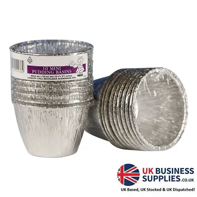 £5.98 • Buy Mini Foil Pudding Basins Pie Dishes Cases Round Containers Puds Xmas