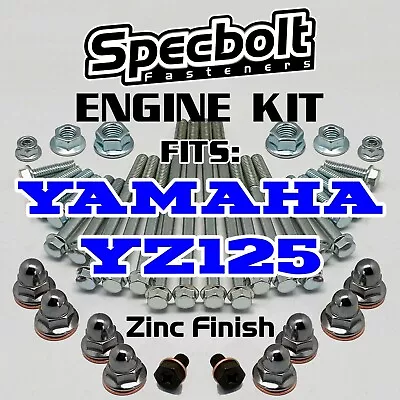 YZ125 Engine Bolt Kit For Rebuild Of Yamaha YZ 125 Specbolt OE ZINC Fasteners • $49.99