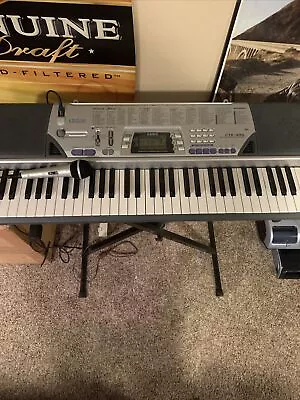 Casio Ctk-496 Keyboard With Stand And Microphone • $30