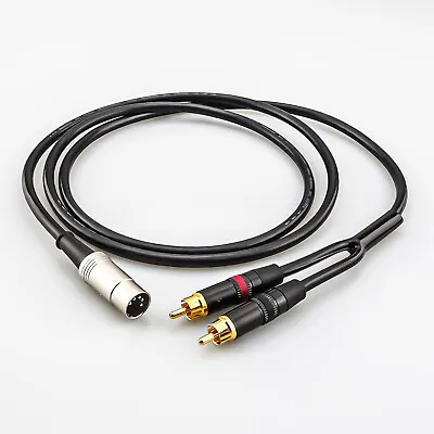 Naim Premium Aux Input 5 Pin Din To Dual Phono RCA Cable For NAIM Quad Amps • $19.90