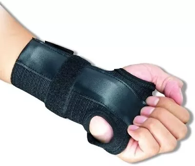 Left Right Dual Wrist Hand Support Brace Splint Carpal Tunnel Arthritis Adjust • £2.99