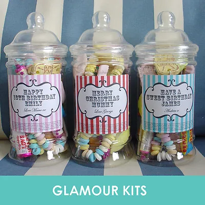 £3.99 • Buy Personalised Retro Sweets Victorian Jar Party Wedding Birthday Gift Favour