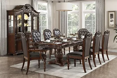 9pc Formal Dining Set Elegant Dining Table Arm Chairs Side Chairs Extendable Set • $2999